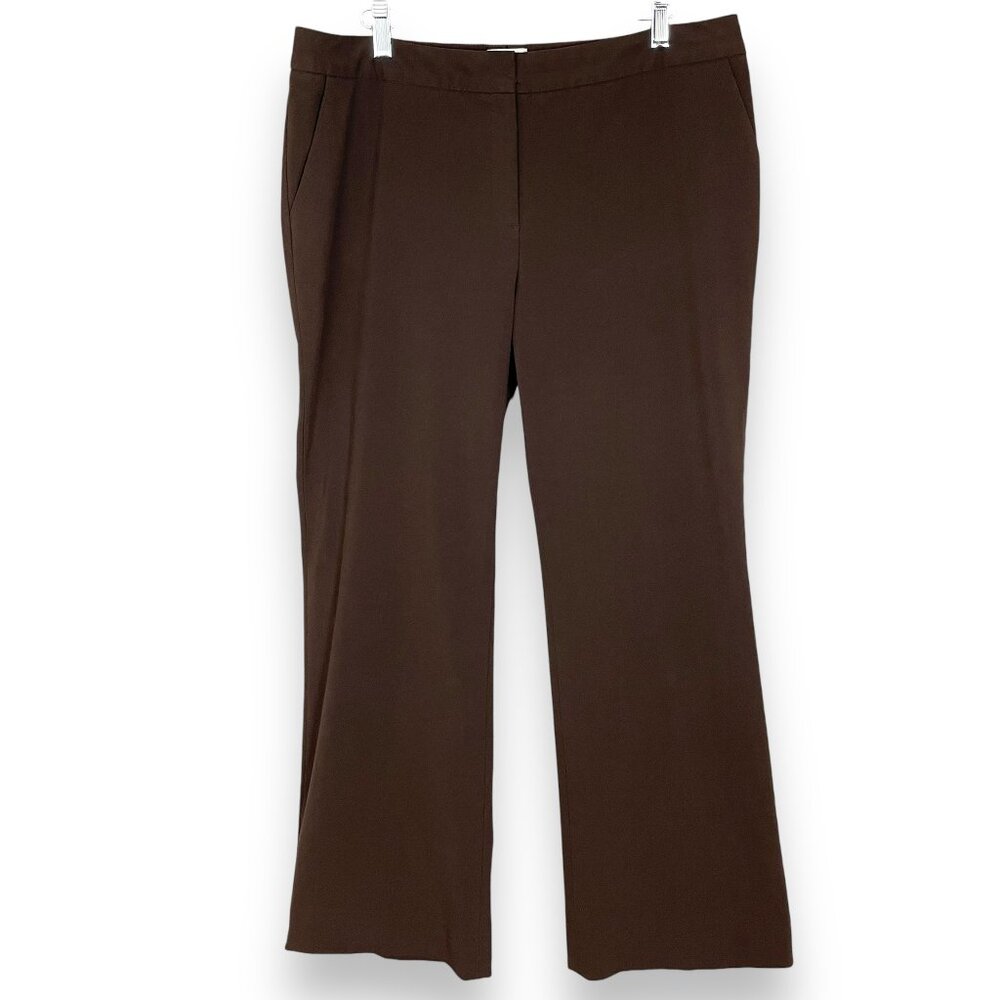 Semantiks Slacks Brown Sz 12 Women‎ Straight Leg Pants Trousers Office Interview